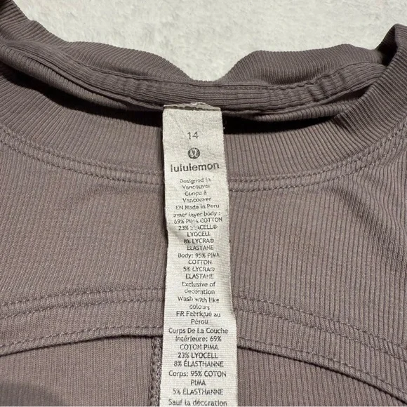 Lululemon LA Better Best Long sleeve shirt Women’s 14 - Picture 7 of 8